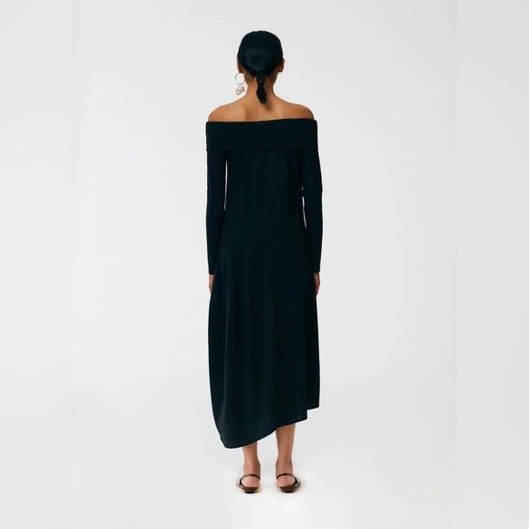 Tibi / Off The Shoulder T-Shirt Dress Black size 2 - Picture 7 of 12